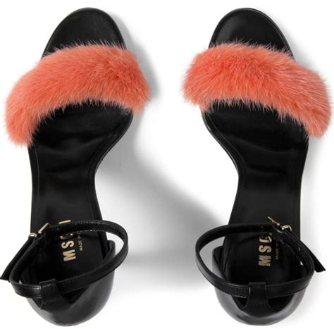 celine sandals fur|More.